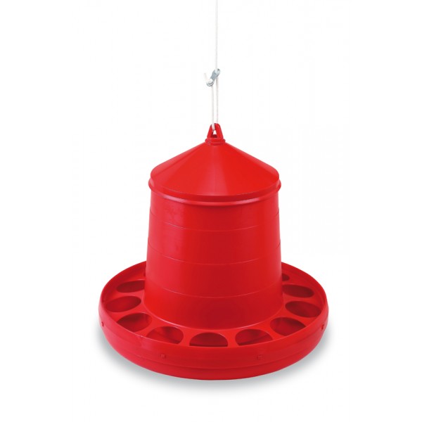 PLASTIC POULTRY FEEDER 12 KG RED